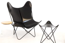 fauteuil ensemble bfk cuir noir